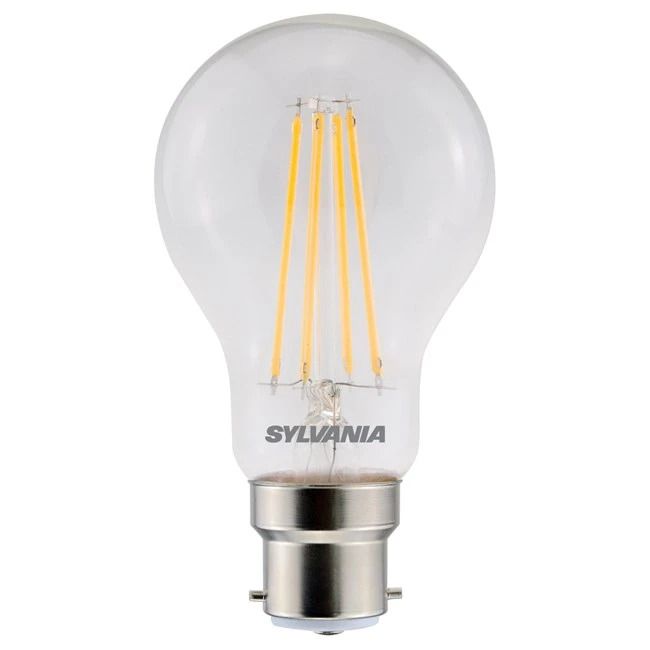 6x Sylvania B22d LED Lamp | 7W 2700K 806Lm 220V/240V | 827 | ToLEDo Retro