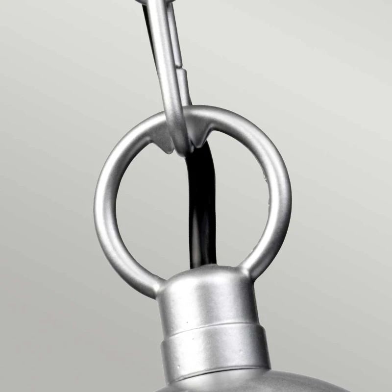 Elstead Lighting LED Buiten Hanglamp Klampenborg | 1X E27 Max 60W | IP44 | Dimbaar | Silver