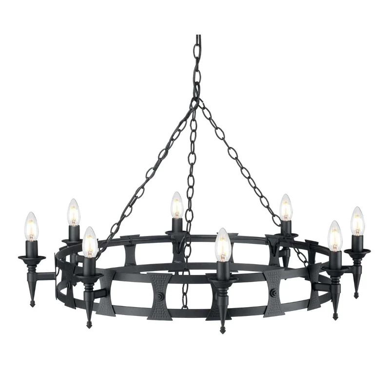 Elstead Lighting LED Kroonluchter | 8X E14 Max 60W | Dimbaar | Black