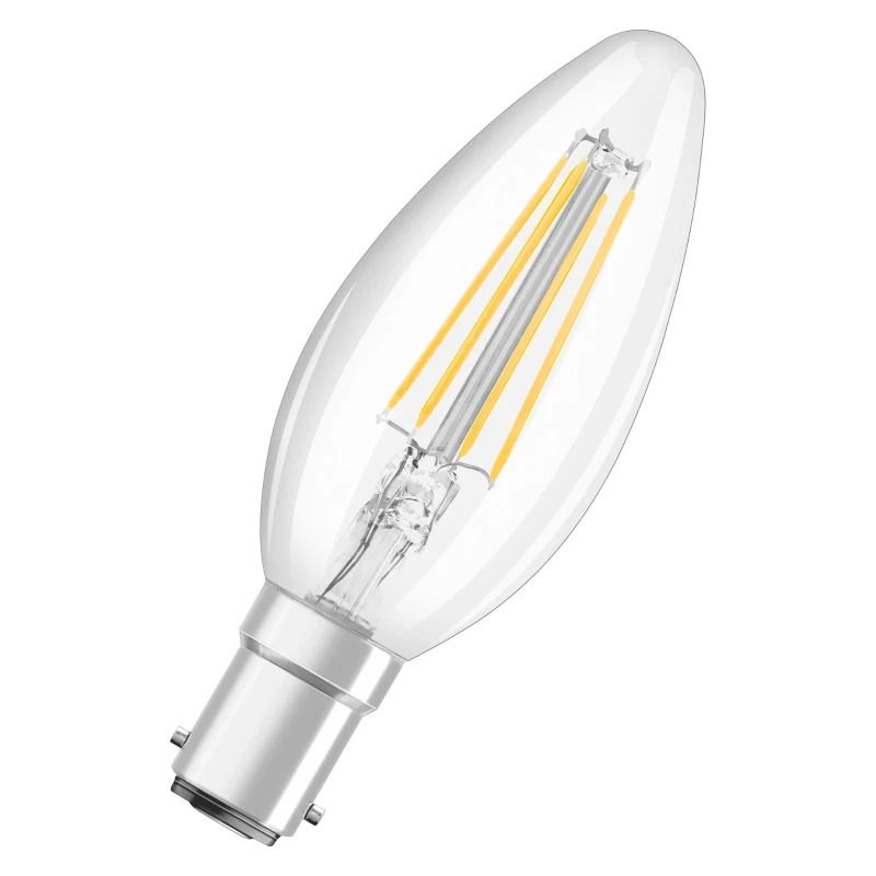 6x Osram B15d LED Kaarslamp | 4W 2700K 220V/240V 827 470Lm | 300° Ø35mm